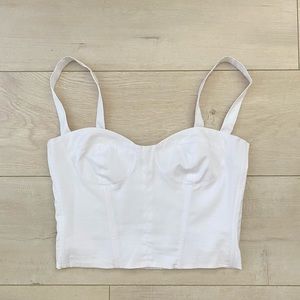 Zara white crop top size small
